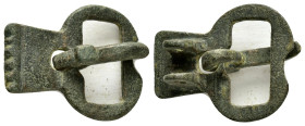 BYZANTINE BRONZE BUCKLE.(5th-9th Century).Ae.

Condition : Good very fine.

Weight : 5.10 gr
Diameter : 25 mm