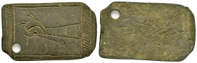 ANCIENT GREEK BRONZE PENDANT.(3th-2nd BC century).Ae.

Condition : Good very fine.

Weight : 15.34 gr
Diameter : 52 mm