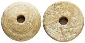 ANCIENT SPINDLE WHORL.(8th-12th century).Bone.

Condition : Good very fine.

Weight : 5.69 gr
Diameter : 28 mm