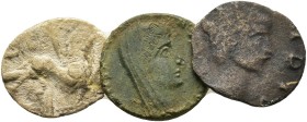 ANCIENT BRONZE COINS.SOLD AS SEEN.NO RETURN.