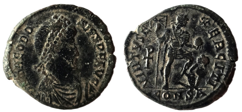 Roman Imperıal Coıns…….
Theodosius I. A.D. 379-395. AE 2 majorina struck A.D. 3...