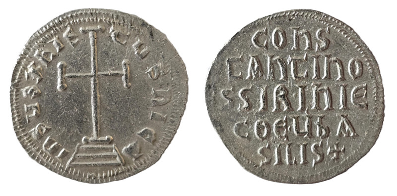 CONSTANTINE VI & IRENE (780-797). Miliaresion. Constantinople. Obv: IҺSЧS XRISTЧ...