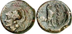 (265-240 a.C.). Italia. Cales. AE 19. (S. 548) (CNG. I, 375). 6,38 g. MBC.