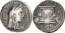 (62 a.C.). Gens Aemilia. Denario. (Bab. 11) (Craw. 417/1a). 3,91 g. MBC+.
