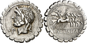 (hacia 106 a.C.). Gens Cornelia. Denario. (Bab. 24) (S. 24c) (Craw. 311/1b). 3,78 g. MBC+.