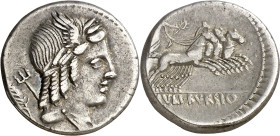 (hacia 85 a.C.). Gens Julia. Denario. (Bab. 5) (Craw. 352/1a). 4,10 g. MBC+.