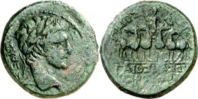 s/d. Octavio Augusto. Frigia. Apamea. AE 19. (S.GIC. falta) (RPC. I, 3129). Pátina verde. 5,33 g. MBC.