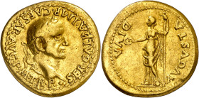 (68-69 d.C.). Galba. Tarraco. Áureo. (Spink falta) (Co. falta) (RIC. 55) (Calicó 475) (ACIP. 4135). 7,67 g. MBC+.