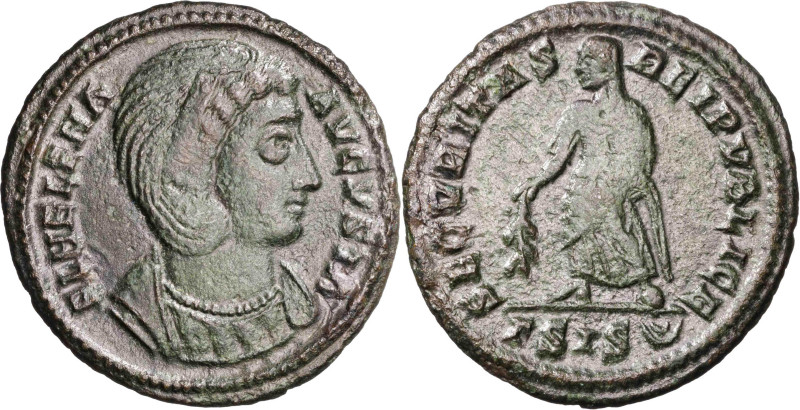 (328-329 d.C.). Helena. Siscia. AE 18. (Spink 16610) (Co. 12) (RIC. 218). 2,92 g...