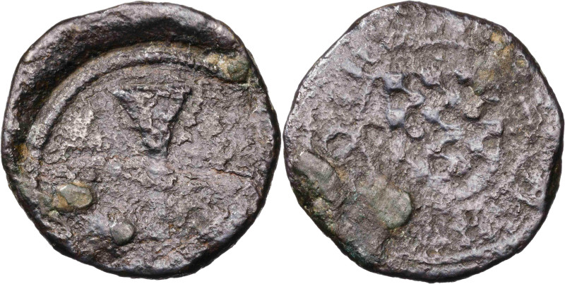 Tarragona. Mig senyal. (Cru.L. 2149) (Cru.C.G. 3867). Rara. 3,67 g. BC+.