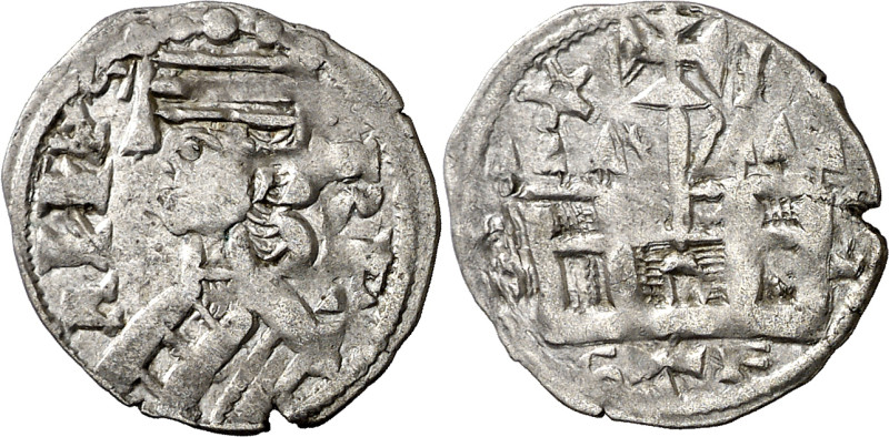 Alfonso VIII (1158-1214). Nájera. Dinero. (AB. 201). Atractiva. Rara. 0,85 g. MB...