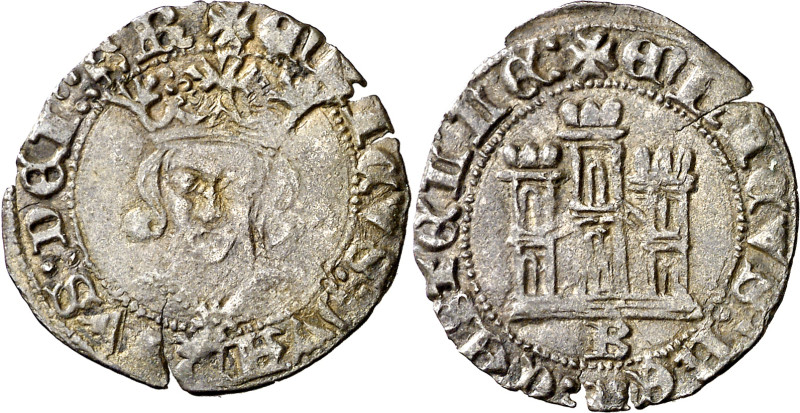 Enrique IV (1454-1474). Burgos. 1/2 cuartillo. (AB. 773). Ex Áureo 03/03/1999, n...