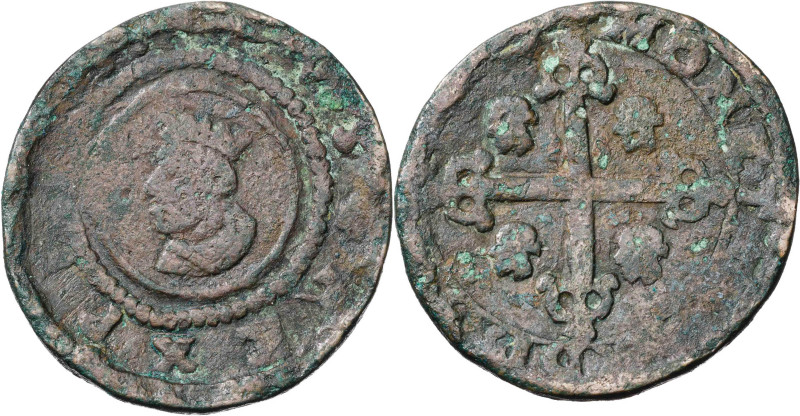 s/d. Felipe IV. Cagliari. 1 sueldo. (Vti. 361) (MIR. 74). 4,51 g. BC.