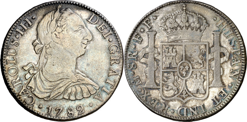 1782. Carlos III. México. FF. 8 reales. (AC. 1122). Bonita pátina. 26,79 g. MBC-...