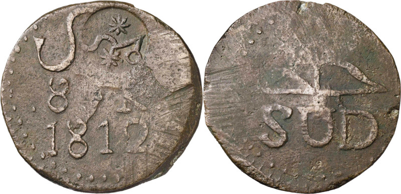 1812. Fernando VII. Morelos. 8 reales. (AC. 1345). Contramarca M entre estrellas...