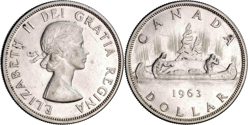 Canadá. 1963. Isabel II. 1 dólar. (KM. 54). AG. 23,13 g. EBC-.