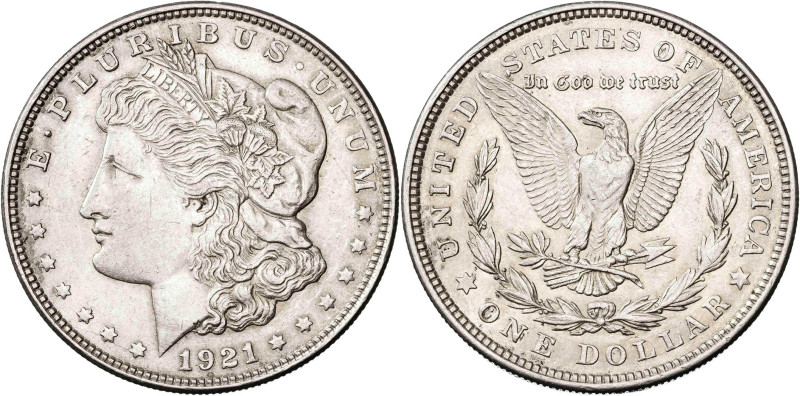 Estados Unidos. 1921. Filadelfia. 1 dólar. (KM. 110). AG. 26,80 g. MBC+.