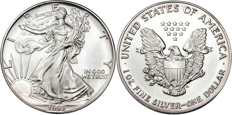 Estados Unidos. 1993. Filadelfia. 1 dólar. (KM. 273). AG. 31,52 g. S/C.