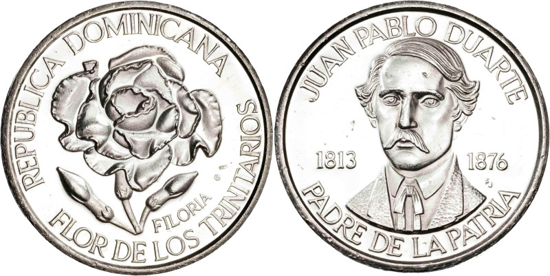 República Dominicana. s/d. Padres de la Patria. Juan Pablo Duarte. Plata. 23,76 ...