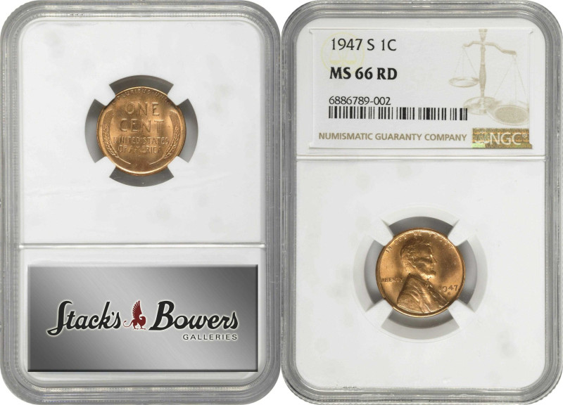 1947 Lincoln Cent. PDS Set. MS-66 RD (NGC).
All examples are individually grade...