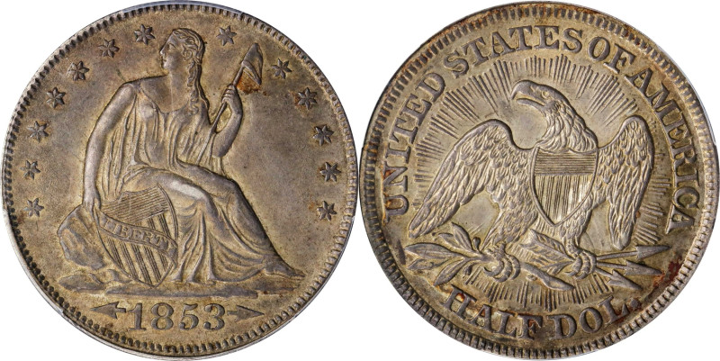 1853 Liberty Seated Half Dollar. Arrows and Rays. AU-53 (PCGS). CAC.
PCGS# 6275...