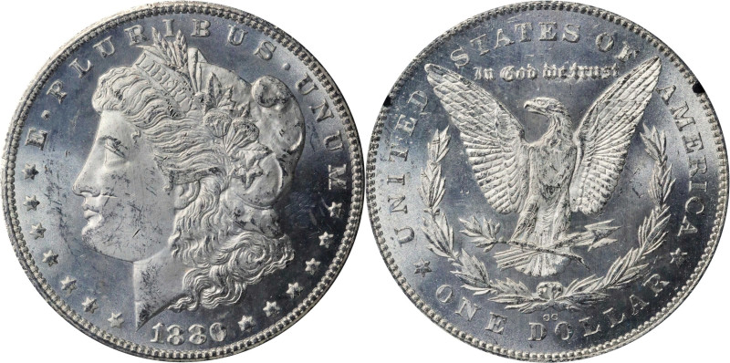 1880/79-CC GSA Morgan Silver Dollar. VAM-4. Top 100 Variety. Reverse of 1878. MS...