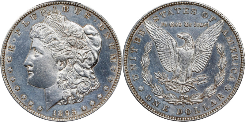 1895-S Morgan Silver Dollar. AU Details--Harshly Cleaned (PCGS).
PCGS# 7238. NG...