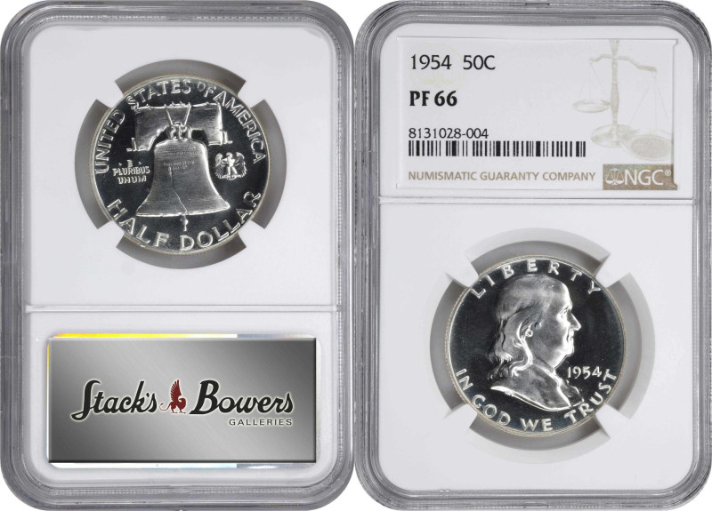 1954 Proof Set. Proof-66 (NGC).
All examples are individually graded and encaps...