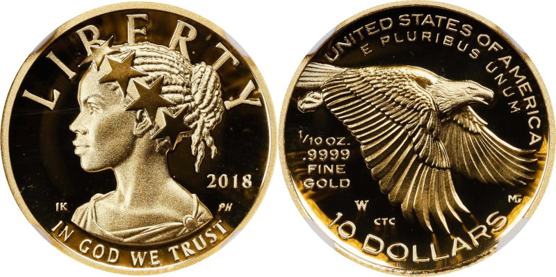 2018-W American Liberty High Relief $10 Gold Coin. MS-69 (NGC).