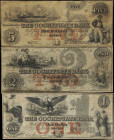 Lot of (3) Boston, Massachusetts. Cochituate Bank. 1851-53 $1, $2 & $5. Very Good to Fine.
An assemblage of various Obsolete notes from Massachusetts...