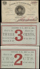 Lot of (3) Brookline & Concord, New Hampshire. Townsend Bank & Unknown Issuer. 1864 2 & 3 Cents. Very Fine to Choice Uncirculated.
An assemblage of v...