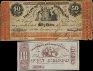 Lot of (2) Columbus & Newark, New Jersey. City of Newark & Columbus, Burlington, Company. 1862 & ND 10 & 50 Cents. Fine to Extremely Fine.
An assembl...