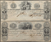 Lot of (2) Hoboken, New Jersey. Hoboken Banking & Grazing Company. 1826 $1 & $2. Choice Uncirculated.
A pair of attractive numbered and dated Remaind...