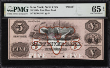 New York, New York. East River Bank. 18xx $5. PMG Gem Uncirculated 65 EPQ. Proof.
Baldwin, Bald & Cousland. New York / Bald, Cousland & Co. Philadelp...