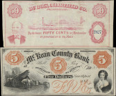 Lot of (2) Du Bois & Smethport, Pennsylvania. Du Bois, Clearfield Company & McBean County Bank. 185x-8x 50 Cents & $5. Very Fine to About Uncirculated...