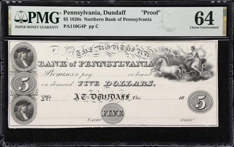 Dundaff, Pennsylvania. Northern Bank of Pennsylvania. 18xx $5. PMG Choice Uncirc...