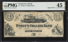 Lot of (3) Purdy, Tennessee. Purdy's College Bank. ND $1, $5 & $10. PMG Choice Extremely Fine 45 to Choice About Uncirculated 58. Remainders.
A selec...