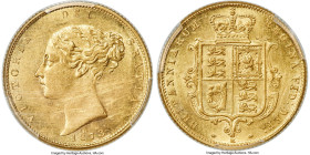 Victoria gold 1/2 Sovereign 1873-M AU Details (Cleaned) PCGS, Melbourne mint, KM5, S-3863. An adorable piece despite the noted hairlines across Victor...