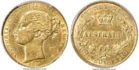 Victoria gold Sovereign 1856-SYDNEY AU Details (Cleaned) PCGS, Sydney mint, KM2, Marsh-A361. Just a touch bright from a past cleaning, otherwise an ex...
