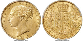 Victoria gold "Shield" Sovereign 1872-M AU58 PCGS, Melbourne mint, KM6, S-3854. Privately purchased from Jaggard's in Sydney, Australia; accompanied b...