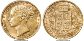 Victoria gold "Shield" Sovereign 1874-M AU58 PCGS, Melbourne mint, KM6, S-3854. Privately purchased from Jaggard's in Sydney, Australia; accompanied b...