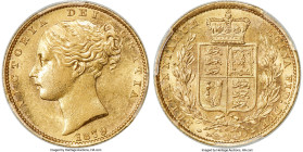 Victoria gold "Shield" Sovereign 1879-S AU55 PCGS, Sydney mint, KM6, S-3855. Privately purchased from Jaggard's in Sydney, Australia; accompanied by t...