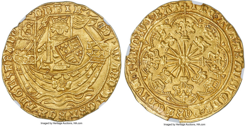 Edward IV (1st Reign, 1461-1470) Ryal (Rose Noble) ND (1469-1470) MS62 NGC, Towe...