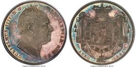William IV Proof Crown 1831 PR65 Cameo NGC, KM715, S-3833, ESC-2462 (R2). Plain edge. Incuse W.W. on truncation. A celebrated Proof-only issue from Wi...