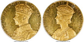 George VI gold Specimen "Coronation" Medal 1937 SP60 PCGS, BHM-4314, Eimer-2046a. 57mm. 125.45gm. By P. Metcalfe. Produced to a scant mintage of just ...