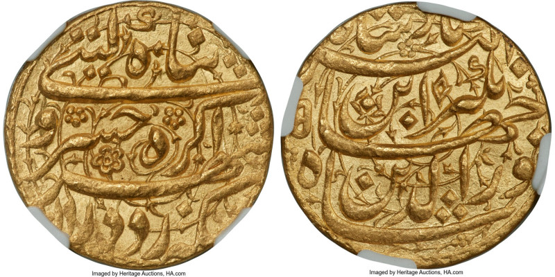 Mughal Empire. Jahangir (AH 1014-1037 / AD 1605-1627) gold Heavy (Sawai) Mohur A...