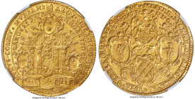 Murano. Alvise Mocenigo IV gold Osella of 4 Zecchini 1777 MS63+ NGC, Venice mint, KM-X121, Paolucci-667. 13.89gm. A breathtaking survivor from this sc...