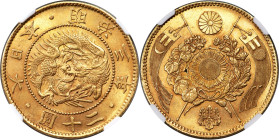 Meiji gold 20 Yen Year 3 (1870) MS62 NGC, Osaka mint, KM-Y13, JNDA 01-1, J&V-L1. Among the most coveted types of "modern" Japanese gold as the first y...