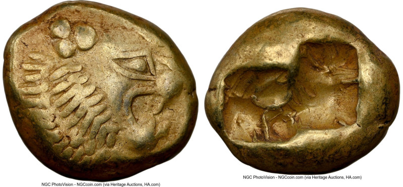 LYDIAN KINGDOM. Alyattes or Walwet (ca. 610-546 BC). EL third-stater or trite (1...