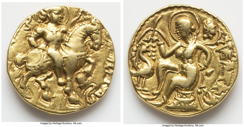 INDIA. Gupta Empire. Kumaragupta I Mahendraditya (ca. AD 409-450). AV dinar (19m...